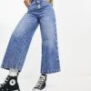 Pimkie High Waist Button Detail Wide Leg Jeans In Stone For Women Light Blue -Cheap Fashnado Store 204044872 1 lightblue