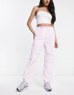 Pimkie Parachute Cargo Trousers In Pink For Women -Cheap Fashnado Store 204515862 4