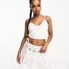 Pimkie Cross Back Detail Crop Top In White For Women -Cheap Fashnado Store 205132732 1 white