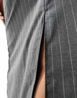 Pimkie Tailored Midi Skirt In Grey Pinstripe For Women Multi -Cheap Fashnado Store 205713294 4