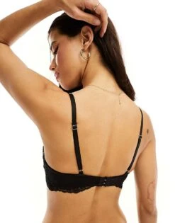 Boux Avenue Rosalie Romantic Rose Embroidered Balconette Bra In Black For Women -Cheap Fashnado Store 205713702 3