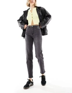 Pimkie High Waisted Skinny Jeans In Washed Grey For Women Dark Grey