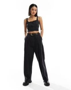 Pimkie Hook And Eye Crop Top In Black For Women 10 Pimkie Hook And Eye Crop Top In Black For Women -Cheap Fashnado Store 205783193 4