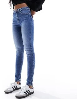 Pimkie High Waisted Skinny Jeans In Blue Wash For Women -Cheap Fashnado Store 206149280 5