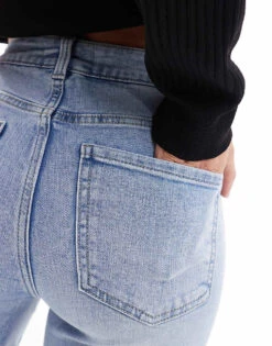 Pimkie Wide Leg Jeans In Blue Wash For Women Bleached -Cheap Fashnado Store 206149288 3