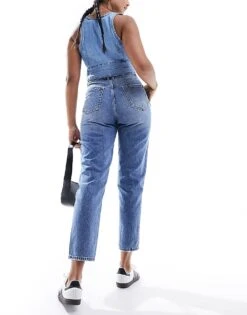 Pimkie High Waisted Mom Jeans In Blue Wash For Women -Cheap Fashnado Store 206149316 3