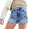 Pimkie Turned Up Denim Shorts In Light Blue For Women -Cheap Fashnado Store 206149407 1 lightblue