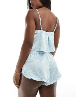 Boux Avenue Daisy And Lemon Satin Cami Set In Baby Blue For Women 9 Boux Avenue Daisy And Lemon Satin Cami Set In Baby Blue For Women -Cheap Fashnado Store 206156296 3