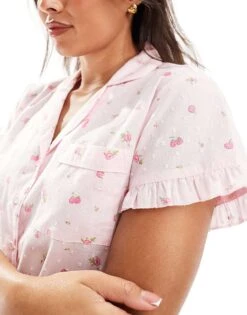 Boux Avenue Rose Print Revere Pyjama Set In Pink For Women 9 Boux Avenue Rose Print Revere Pyjama Set In Pink For Women -Cheap Fashnado Store 206367339 3