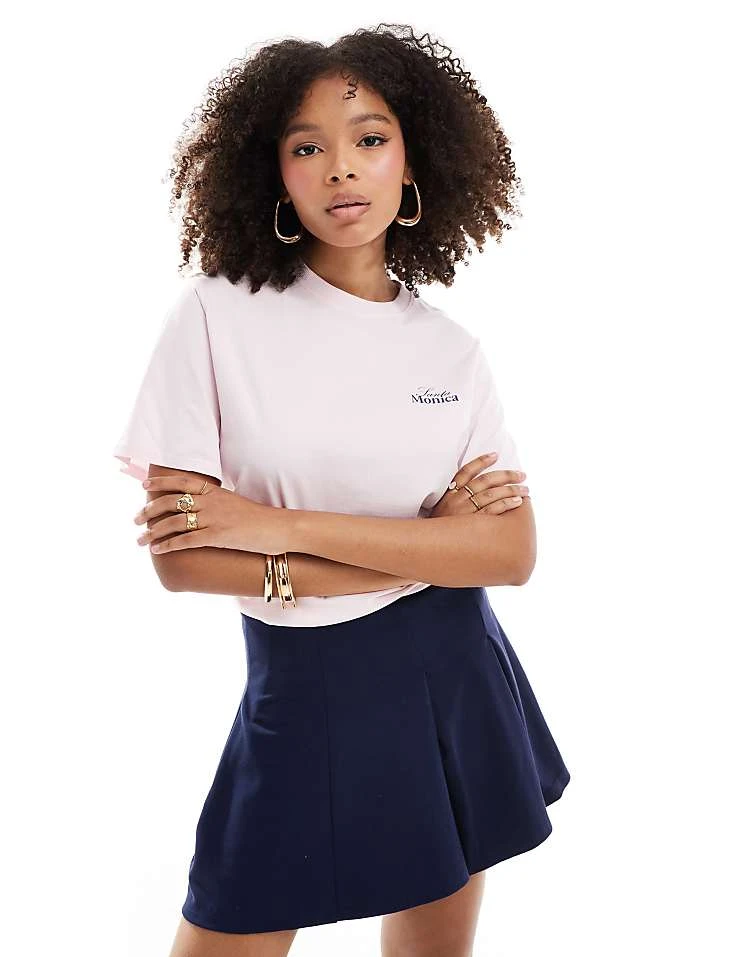 Pimkie Santa Monica Motif T-shirt In Pink For Women 3 Pimkie Santa Monica Motif T-shirt In Pink For Women