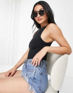 Pimkie Slinky Racerneck Body In Black For Women 11 Pimkie Slinky Racerneck Body In Black For Women -Cheap Fashnado Store 206470276 1 black 1