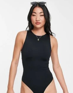 Pimkie Slinky Racerneck Body In Black For Women 10 Pimkie Slinky Racerneck Body In Black For Women -Cheap Fashnado Store 206470276 4