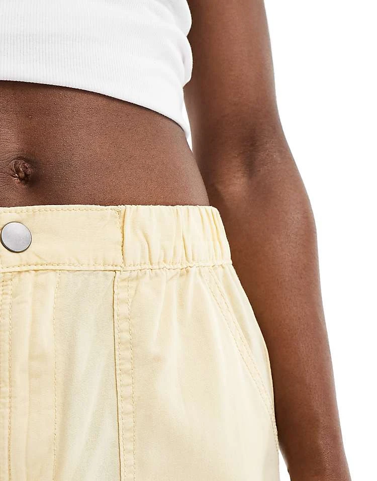 Pimkie Straight Leg Cargo Pocket Detail Trousers In Yellow For Women 5 Pimkie Straight Leg Cargo Pocket Detail Trousers In Yellow For Women - Image 3