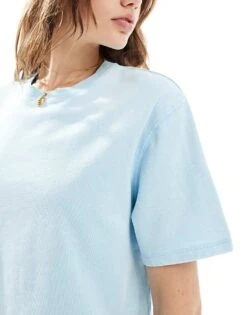 Pimkie Cropped Acid Wash T-shirt In Light Blue For Women Pale Blue -Cheap Fashnado Store 206470326 4