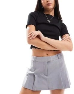 Pimkie Pleated Skort In Light Grey For Women -Cheap Fashnado Store 206470370 3