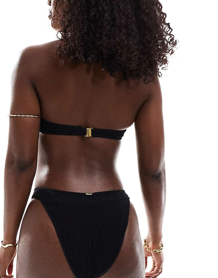 Boux Avenue Sorrento Wide Strap High Ibiza Wire Tanga Bikini Bottom In Black For Women 6 Boux Avenue Sorrento Wide Strap High Ibiza Wire Tanga Bikini Bottom In Black For Women - Image 4