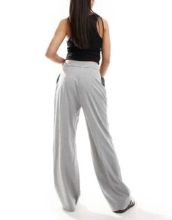 Pimkie Tailored Adjustable Waist Straight Leg Trouser In Light Grey For Women -Cheap Fashnado Store 206675717 3