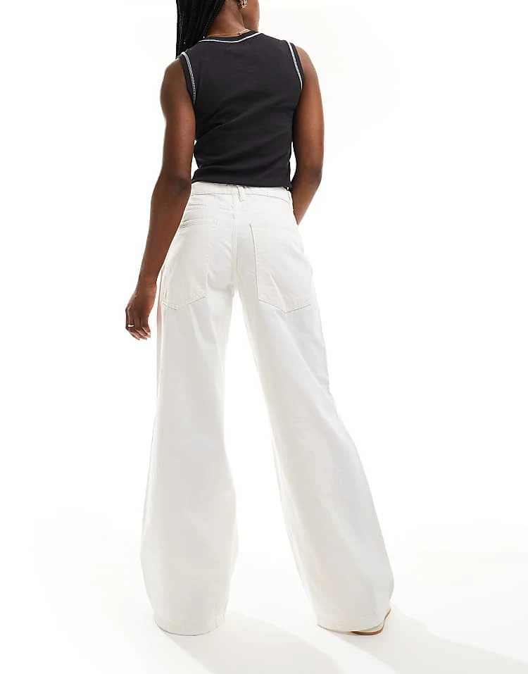 Pimkie Ripped Knee Baggy Jeans In White For Women 5 Pimkie Ripped Knee Baggy Jeans In White For Women - Image 3