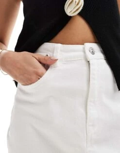 Pimkie Denim Mini Skirt In White For Women Optical White -Cheap Fashnado Store 206675848 4