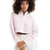 Pimkie Contrast Collar Cropped Shirt In Light Pink For Women -Cheap Fashnado Store 206676078 1 lightpink