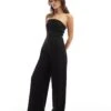 Pimkie Tailored Bandeau Wide Leg Jumpsuit In Black For Women -Cheap Fashnado Store 206676614 1 black