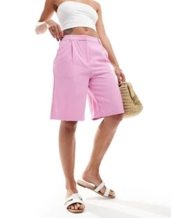 Pimkie Tailored Jorts Co-ord In Pink For Women