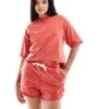Pimkie Sweat Drawstring Shorts Co-ord In Red Wash For Women -Cheap Fashnado Store 206776357 1 redwash