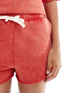 Pimkie Sweat Drawstring Shorts Co-ord In Red Wash For Women 11 Pimkie Sweat Drawstring Shorts Co-ord In Red Wash For Women -Cheap Fashnado Store 206776357 4