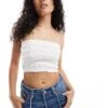 Pimkie Ruched Bandeau Top In White For Women 1 Pimkie Ruched Bandeau Top In White For Women -Cheap Fashnado Store 206776415 1 white
