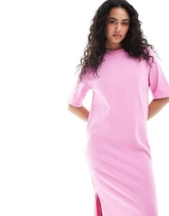 Pimkie Midi T-shirt Dress In Pink For Women