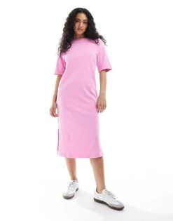 Pimkie Midi T-shirt Dress In Pink For Women -Cheap Fashnado Store 206776417 4