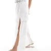 Pimkie Tiered Broderie Detail Thigh Split Maxi Skirt In White For Women 1 Pimkie Tiered Broderie Detail Thigh Split Maxi Skirt In White For Women -Cheap Fashnado Store 206776448 1 white