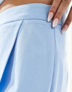 Pimkie Side Split Skort In Blue For Women Pale Blue -Cheap Fashnado Store 206776619 5