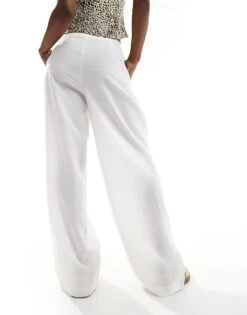 Pimkie Wide Leg Trousers In White For Women -Cheap Fashnado Store 206776634 3
