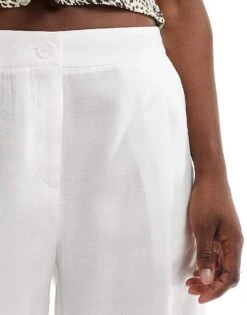 Pimkie Wide Leg Trousers In White For Women -Cheap Fashnado Store 206776634 5