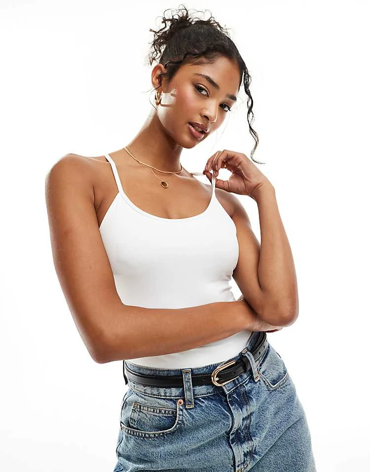 Pimkie Lace Up Back Detail Body In White For Women 3 Pimkie Lace Up Back Detail Body In White For Women