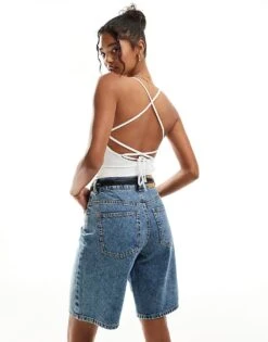 Pimkie Lace Up Back Detail Body In White For Women 10 Pimkie Lace Up Back Detail Body In White For Women -Cheap Fashnado Store 206834965 4