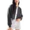 Pimkie Brushed Wool Look Bomber Jacket In Grey For Women -Cheap Fashnado Store 206834980 1 grey