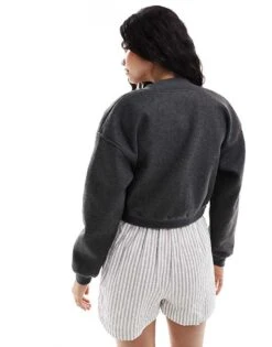 Pimkie Brushed Wool Look Bomber Jacket In Grey For Women -Cheap Fashnado Store 206834980 4