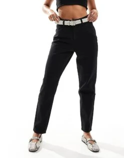 Pimkie High Waisted Mom Jeans In Black For Women 13 Pimkie High Waisted Mom Jeans In Black For Women -Cheap Fashnado Store 206916924 1 black 1