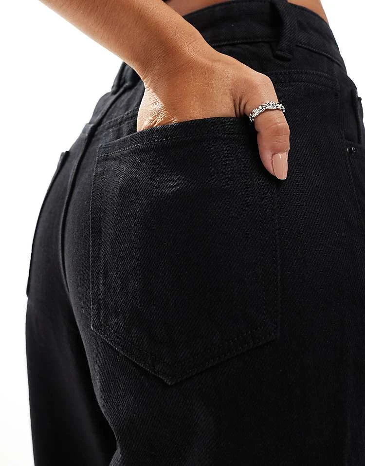 Pimkie High Waisted Mom Jeans In Black For Women 6 Pimkie High Waisted Mom Jeans In Black For Women - Image 4