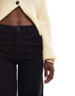 Pimkie High Waisted Wide Leg Jeans In Black For Women -Cheap Fashnado Store 206970310 4