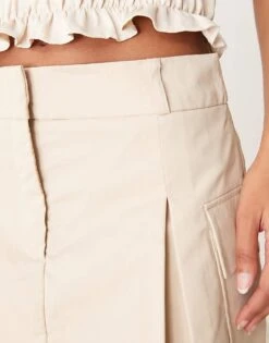 Pimkie Cargo Pleated Mini Skort In Beige For Women 10 Pimkie Cargo Pleated Mini Skort In Beige For Women -Cheap Fashnado Store 206970374 3