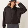Pimkie Hooded Bomber Jacket In Black For Women 2 Pimkie Hooded Bomber Jacket In Black For Women -Cheap Fashnado Store 206970412 1 black
