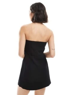 Pimkie Bandeau Skort Mini Dress In Black For Women -Cheap Fashnado Store 206976544 4