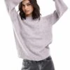 Pimkie Crew Neck Jumper In Grey Marl For Women Warm Lilac -Cheap Fashnado Store 207124441 1 warmlilac