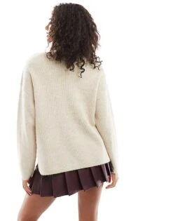 Pimkie Knitted High Neck Side Split Jumper In Beige For Women 9 Pimkie Knitted High Neck Side Split Jumper In Beige For Women -Cheap Fashnado Store 207124461 3
