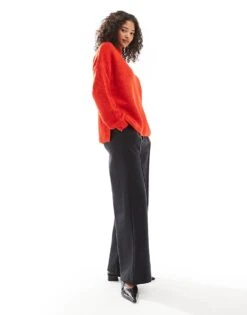 Pimkie High Neck Wide Sleeve Jumper In Red For Women Red(fiery Red) 9 Pimkie High Neck Wide Sleeve Jumper In Red For Women Red(fiery Red) -Cheap Fashnado Store 207124468 3