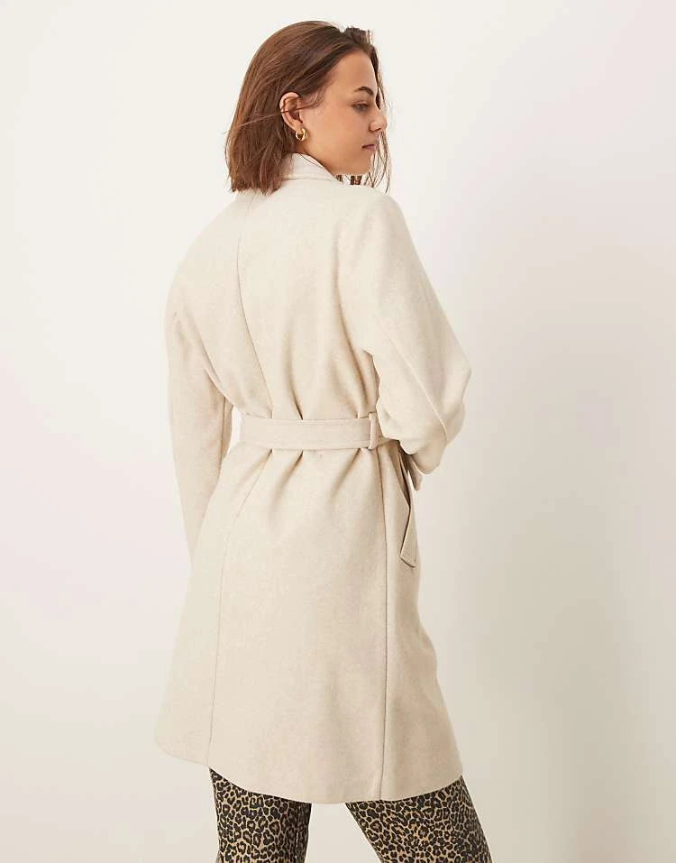 Pimkie Longline Formal Belted Coat In Beige For Women 5 Pimkie Longline Formal Belted Coat In Beige For Women - Image 3