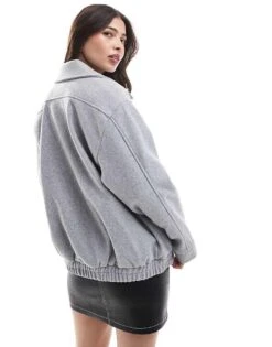 Pimkie Bomber Jacket In Grey For Women 10 Pimkie Bomber Jacket In Grey For Women -Cheap Fashnado Store 207133323 4